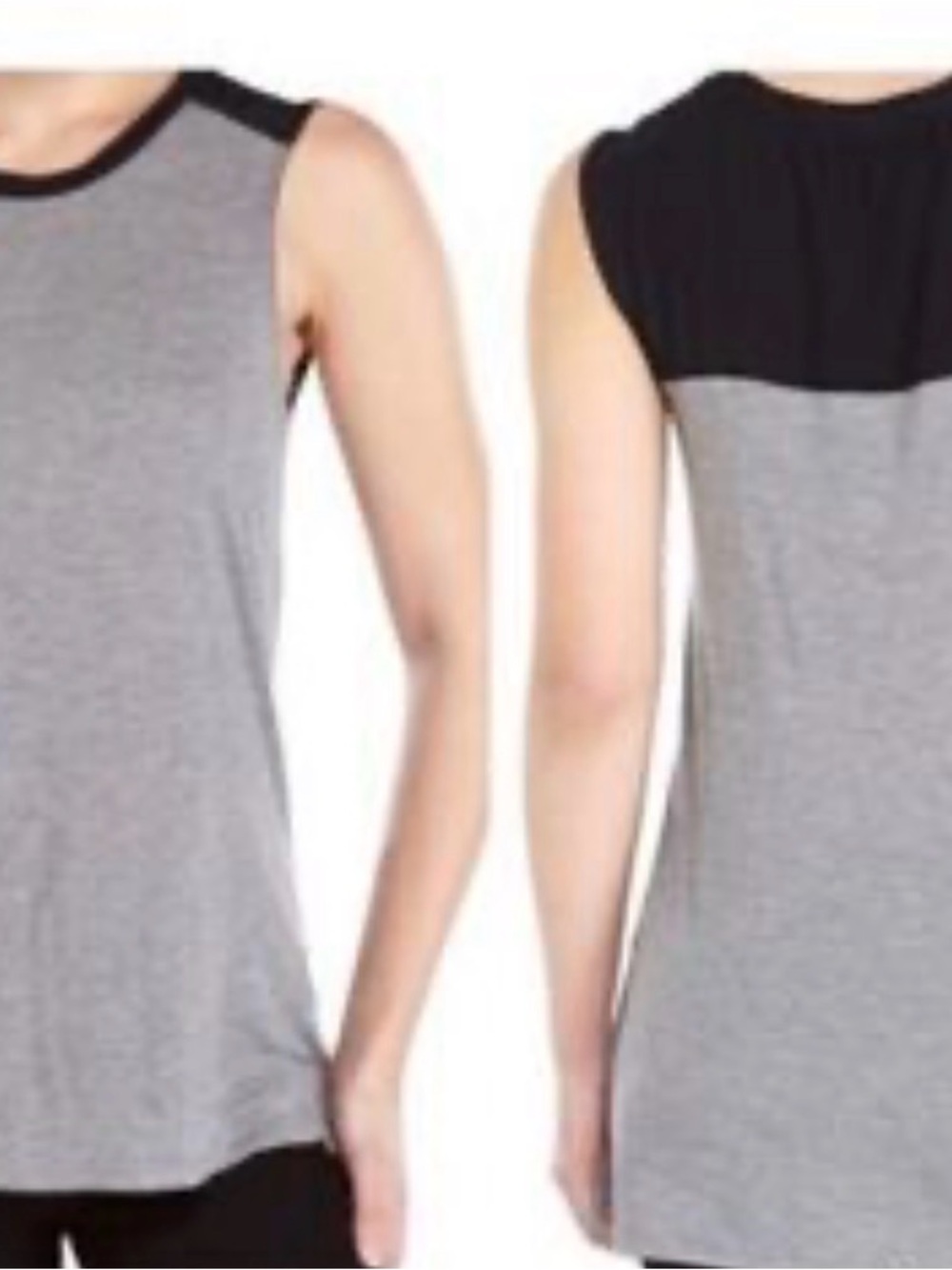Vince Gray Tank Top with Black‎ Yoke